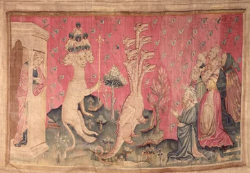 The seven-headed beast from the sea receiving the homage of men, no.41 from 